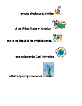 Preview of Pledge of Allegiance with pictures