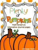 Plenty Of Pumpkins Math Centers and Interactive Journal Pages