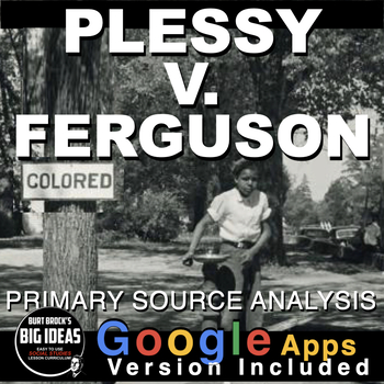 Preview of Plessy v. Ferguson Primary Source Activity(Jim Crow) + Digital Resource Version