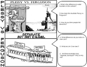 Plessy Vs. Ferguson Cartoon