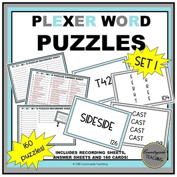 Preview of Plexer "Rebus" Word Puzzles Brain Teasers Set 1 - Google Slides Access Included!