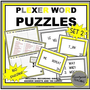 Preview of Plexer "Rebus" Word Puzzles Brain Teasers Set 2 - Google Slides Access Included!