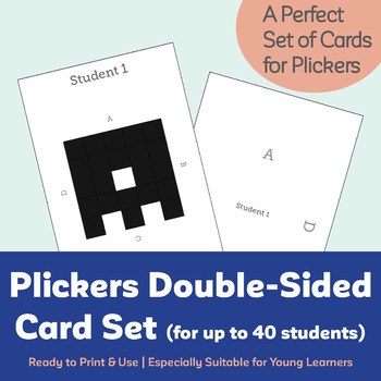 Preview of Plickers Double-Sided Card Package (Up to 40 Students)