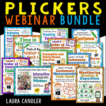 Preview of Plickers Webinar and Task Cards Bundle