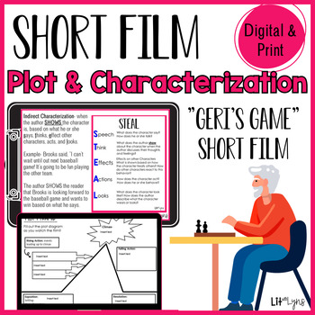 Preview of Plot, Characterization, Quiz, & Writing Activity Using Pixar - Short Film