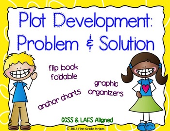 Preview of Plot Development: Problem & Solution Graphic Organizers & Flip Book Foldable