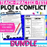 Plot Elements & Conflict Slideshow, Notes, Practice Worksh
