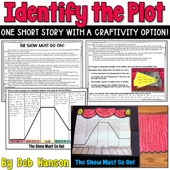 Preview of Identify the Plot: Worksheets with a Short Story, Plot Diagram, and Craftivity