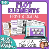 Plot Elements ELA Literacy Skills Task Cards - Print & Dig