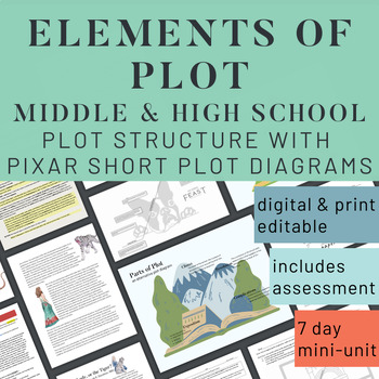 Preview of Plot Structure Activities Pixar Shorts Plot and Elements Quiz Blank Plot Diagram