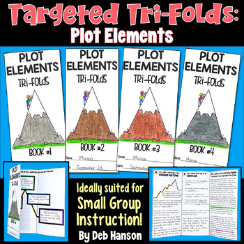 Preview of Plot Elements: Four Trifolds with Passages and Diagrams to teach Plot Structure