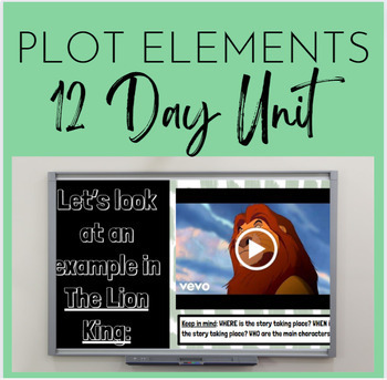 Preview of Plot Elements Unit | Story Elements | Instructional Slides | Middle School