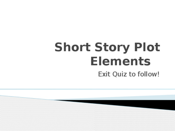 Preview of Plot Elements for Short Stories