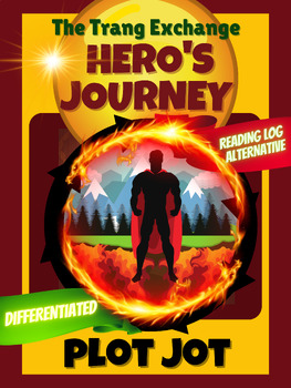 Preview of Reading Log Alternative | Hero's Journey Plot Jot | Vocabulary | Any Story