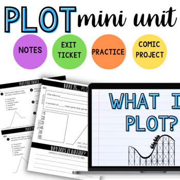 Preview of Plot Mini Unit | Plot Diagram | Notes | Practice | Project | What Is Plot?