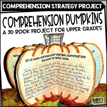 Preview of Reading Comprehension Pumpkin Book Report Project