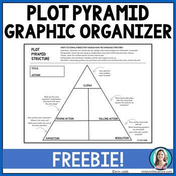 Preview of Plot Diagram / Plot Pyramid FREEBIE Graphic Organizer With Guiding Questions