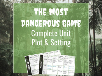 Preview of Plot Unit Plan: The Most Dangerous Game