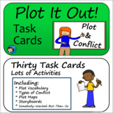 Plot and Conflict - Story Elements Task Cards - Print and 