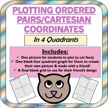 Preview of Plotting Coordinates in 4 Quadrants to Make Pictures: Ordered Pairs w/ Integers