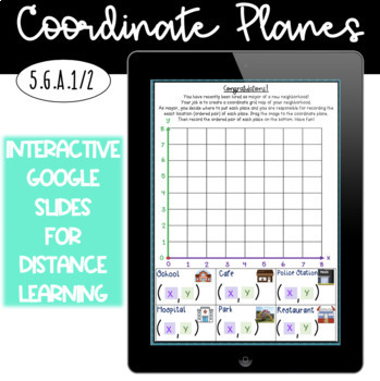 Preview of Plotting Points Graphing First Quadrant - Project/Lesson - Distance Learning