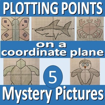 Preview of Plotting Points on a Coordinate Plane - 5 Mystery Pictures