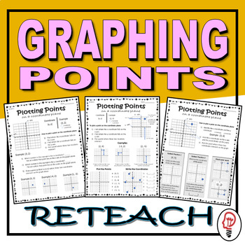 Preview of Plotting Points on a Coordinate Plane - Reteach Worksheets