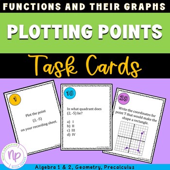 Preview of Plotting Points on the Coordinate Plane | TASK CARDS