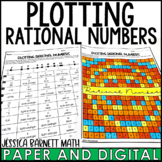 Plotting Rational Numbers Activity Coloring Worksheet
