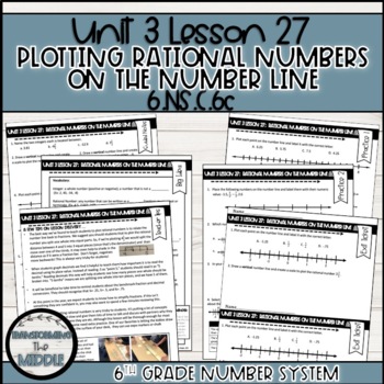 Preview of Plotting Rational Numbers on the Number Line | 6th Grade Math