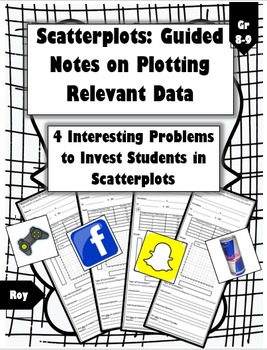 Preview of Plotting Scatterplot Data: Relevant Questions (Guided Notes & Practice)