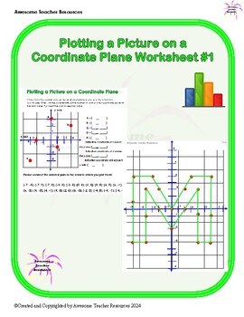 Preview of Plotting a Picture on a Coordinate Plane Worksheet #1