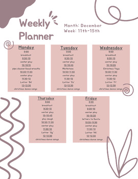 Preview of Plum Weekly Planner