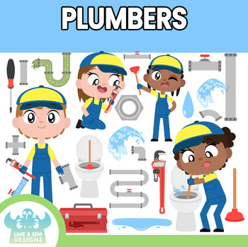 Preview of Plumbers Clipart (Lime and Kiwi Designs)