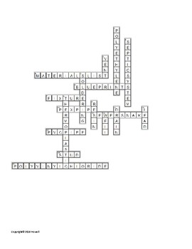 Plumbing Equip and Fixtures Installation Crossword for an Ag