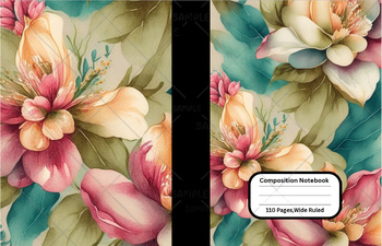 Preview of Plumeria #2 Flower Composition Notebook Cover For School,Home,Work, Clip Art