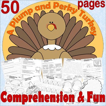 Preview of Plump Perky Turkey Thanksgiving Read Aloud Book Study Companion Comprehension