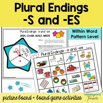 Preview of Plural Endings Games S and ES Within Word Pattern Activities