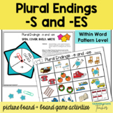 Plural Endings Games S and ES Within Word Pattern Activities