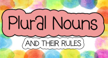 Preview of Plural Noun Rules Posters/ Anchor Chart