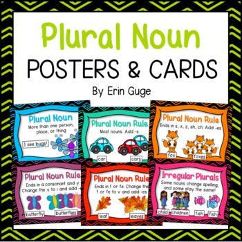 Plural Noun Rules Posters and Cards