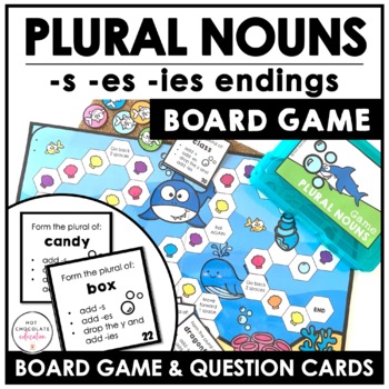 Preview of Plural Noun Spelling Rules - Board Game for Regular Endings s- -es -ies