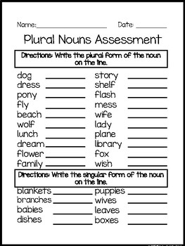 write these nouns in plural fox