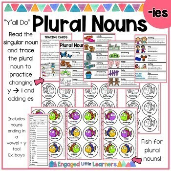 Plural Nouns: Change y to i and add es, drop the y and add ies
