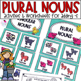 Singular and Plural Nouns Grammar Worksheets, Word Sorts, Posters