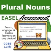 Plural Nouns Easel Assessment - Digital Plural Nouns Quiz