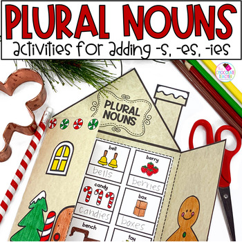 Preview of Plural Nouns - Grammar Activities - Christmas Craft