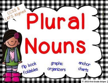 Preview of Plural Nouns Graphic Organizers, Anchor Chart Signs, & Flip Book Foldables