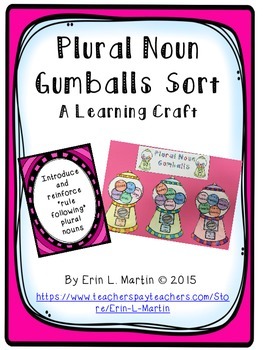 Preview of Plural Nouns Learning Craft