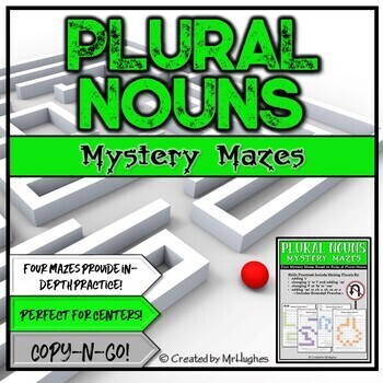 Preview of Plural Noun Mystery Mazes